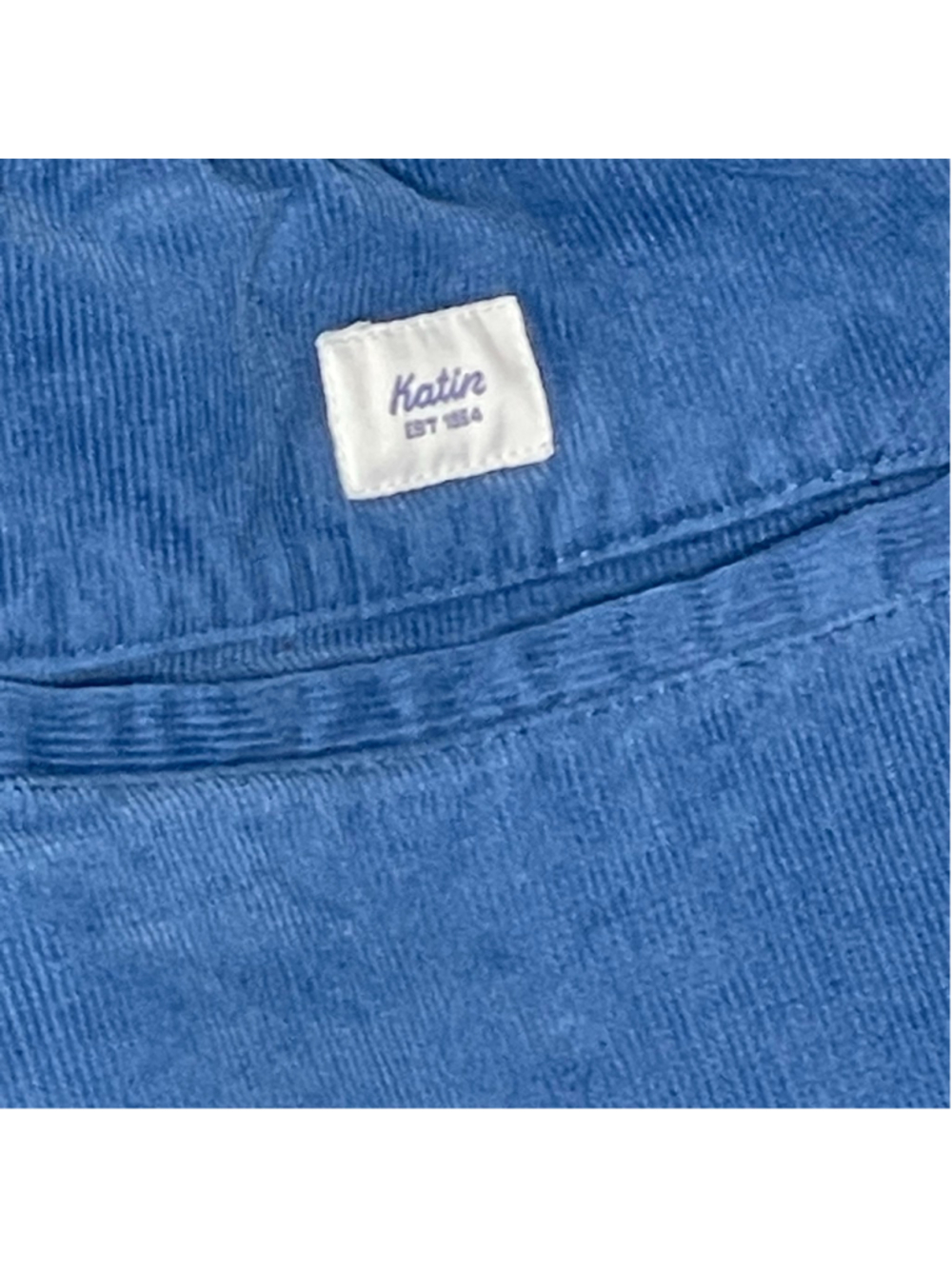 Katin Mens Large Blue Corduroy Shorts Elastic Waist Drawstring Surf Casual - Picture 5 of 10